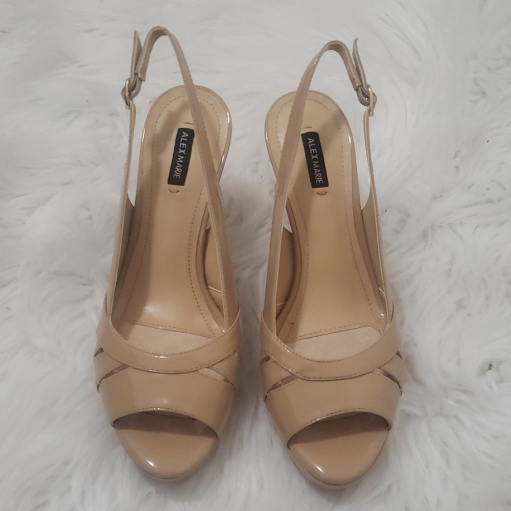Brand new Alex Marie nude slingback shoes